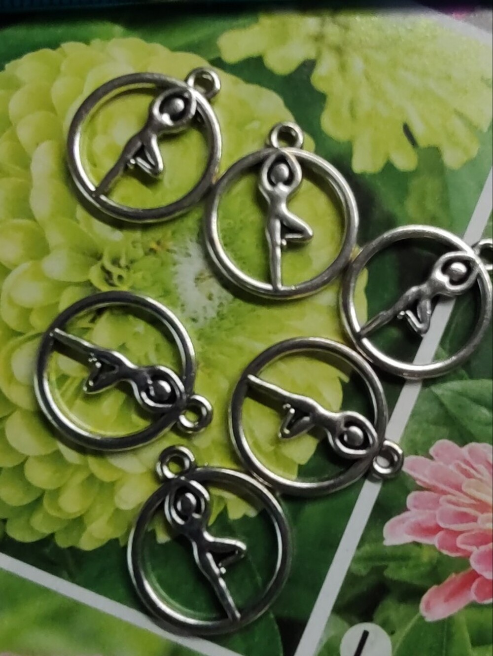 30 Tree Pose Yoga Favors Charms Silver Diy Jewelry